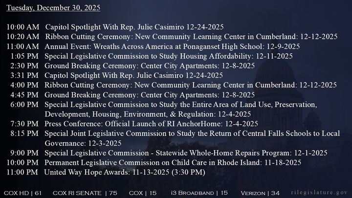 Thumbnail image for Daily Schedule