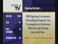 Thumbnail image for 11-10-2021 Bill Signing Ceremony - Extending Property Tax Exemption to Veterans Who Served During the Cold War