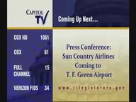 Thumbnail image for 1-8-19 Press Conference: Sun Country Airlines Comes to T. F. Green Airport