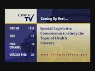 Thumbnail image for 1-10-17 Special Legislative Comm to Study the Topic of Health Literacy