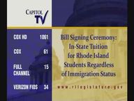 Thumbnail image for 10-18-2021 Bill Signing Ceremony : In-State Tuition for RI Students Regardless of Immigration Status