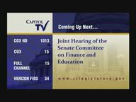Thumbnail image for 5-3-16 Joint Senate committee on Finance and Education   Part 1 of 2