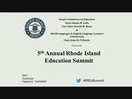 Thumbnail image for 10-20-16 5th. Annual RI Education Summit PART 2 of 2
